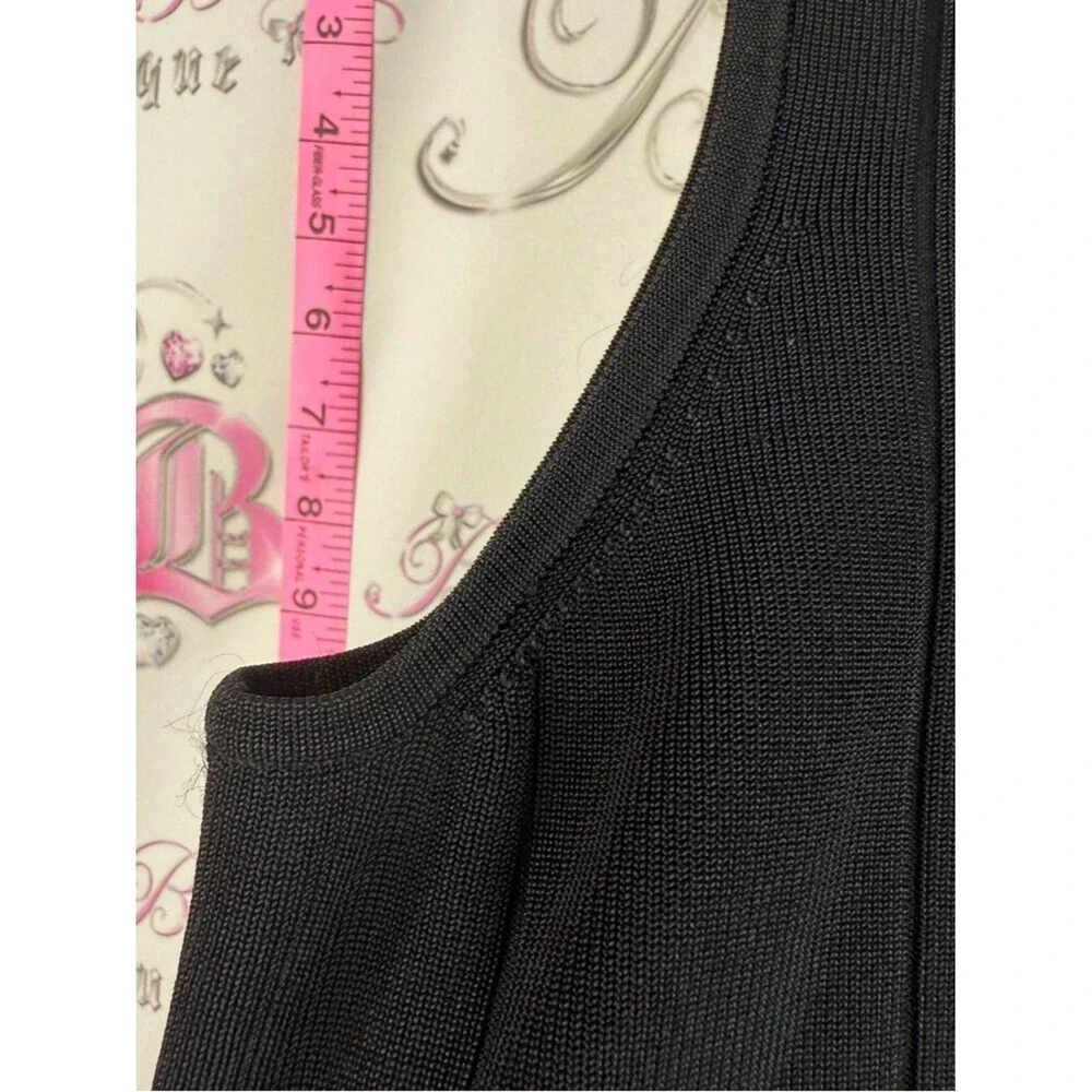 Danier tank top stretchy classic knit knitted Black Sleeveless Tank Top
